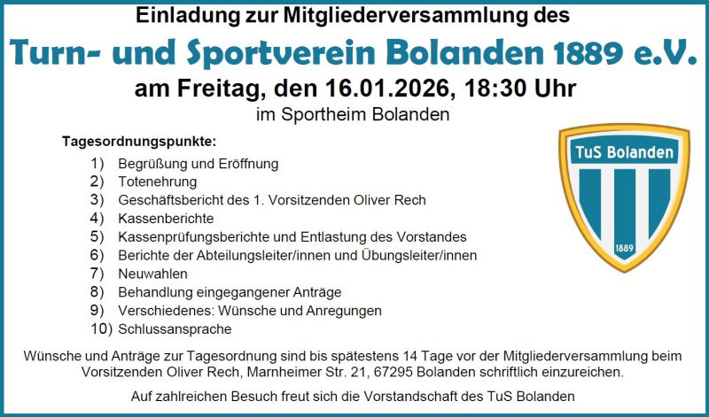 Mitgliederversammlung 2026